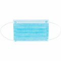 Global Industrial Disposable Face Mask, 3-Ply w/ Earloops, Kids Size, Blue, 50PK 708589